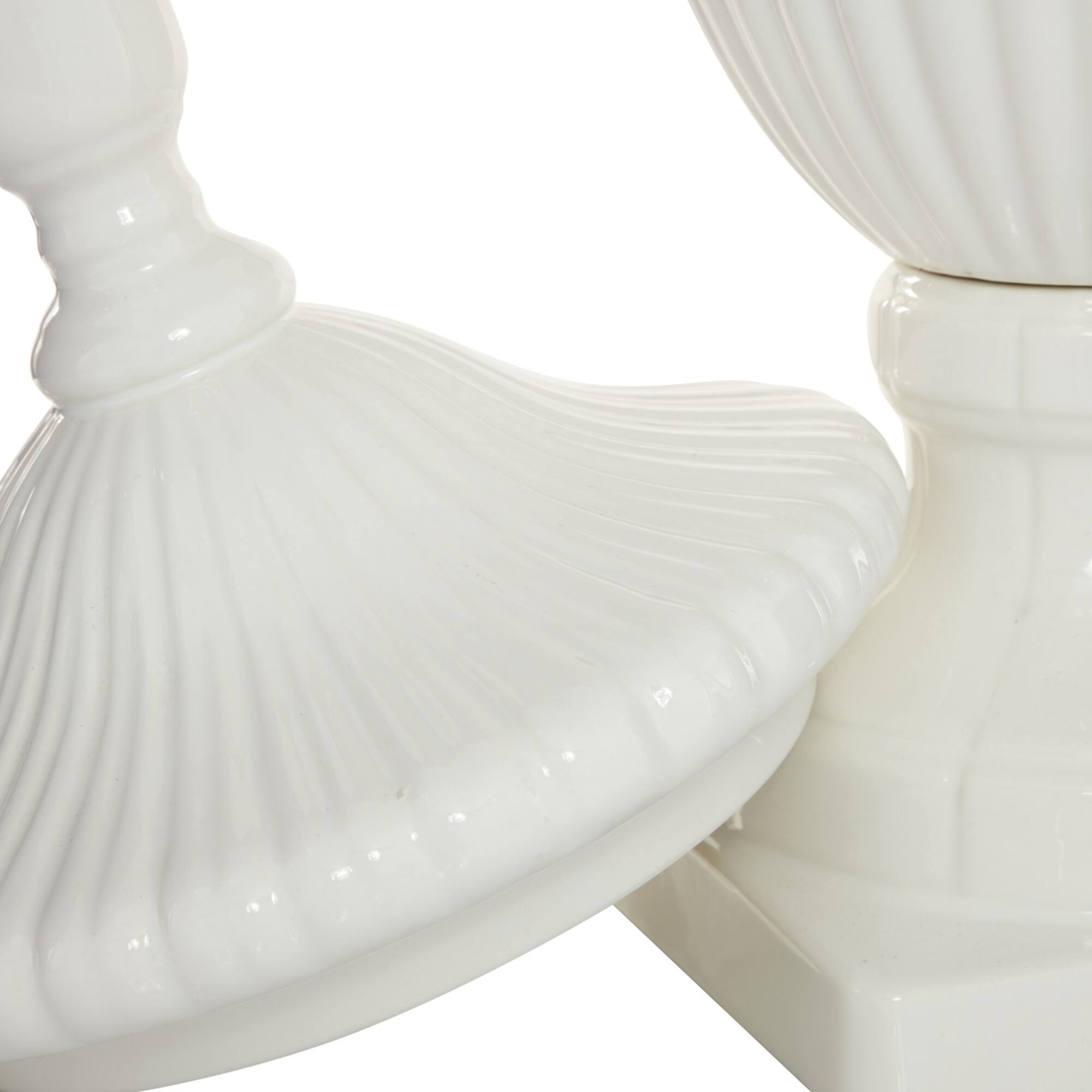 26" White Dolomite Country Decorative Urn
